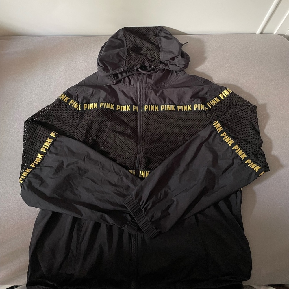 VS PINK BLACK WIND BREAKER JACKET